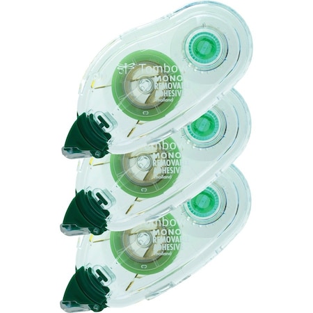 Tombow mono Adhesive Roller Refill, Removable, 3/PK 62209