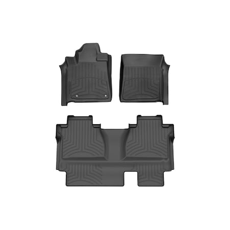 Weathertech Black Front & Rear FloorLiner HP, 2014 - 2021 Toyota Tundra 444081-440939IM