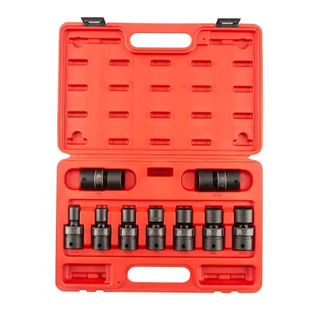 Sunex 1/2 in Drive Sae 6 Point Standard Universal 9-Piece Impact Socket Set 2657