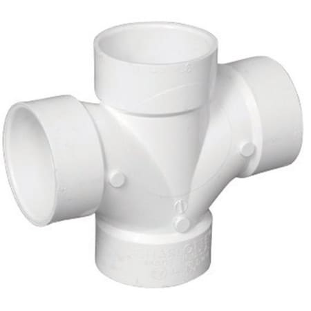 Pinpoint PVC004281200HA Double Sanitary PVC Tee, 4 in. PI2512802