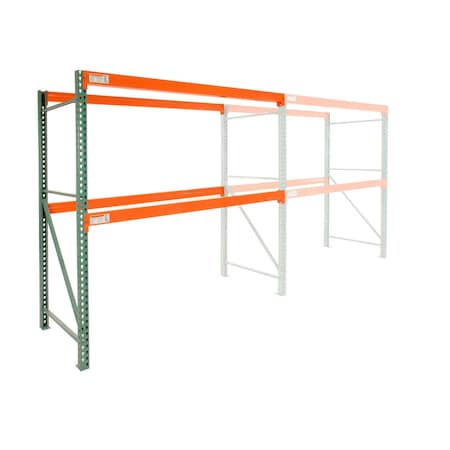 Global Industrial Teardrop Pallet Rack Add-On, 108"W x 24"D x 144"H, 6420 lbs Shelf Cap 290764