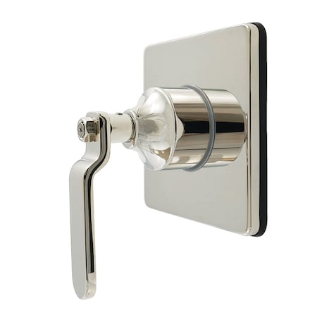 Kingston Brass Single-Handle Six-Way Diverter Valve with Square Trim Kit, Polished Nickel KS4046KL