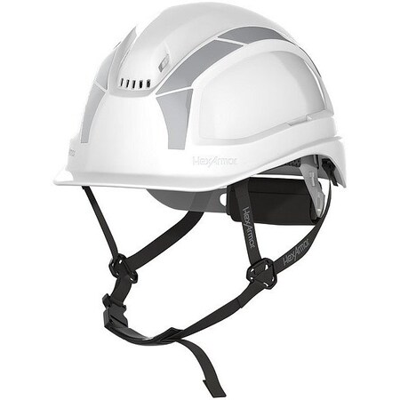 Hexarmor Safety Helmets, HDPE, 6 Point Ratchet, Type 1, Class C, White 16-14001S
