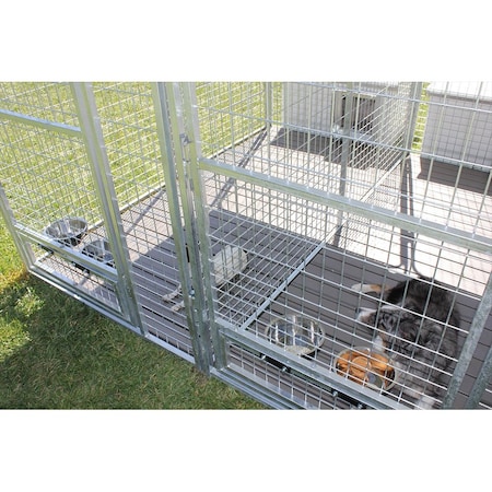 K9 Kennel Store 4ft X 8ft Multiple K9 Condo PRO Dog Kennels X2 and Cube Dog Houses MPR4X8COX2