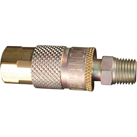 Light House Beauty V-Style Hi-Flo Coupler Body - Brass, 0.375 in. MNPT - Model No. S1173 LI1607187