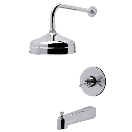 Kingston Brass Single-Handle Pressure Balanced Tub and Shower Faucet, Polished Chrome KB6331DX