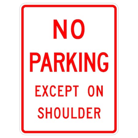 Sign Solutions Usa Parking Sign, 24 in W, Aluminum Sign, White DUS06HWT2430R8-2