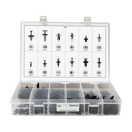 Auveco Chrysler Push-Type Retainers Quik-Select Ii Kit Assortment 6906