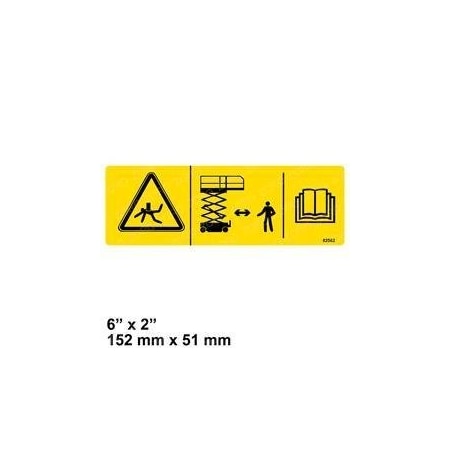 Genie REPLACEMENT DECAL, CRUSH HAZARD 82562GT