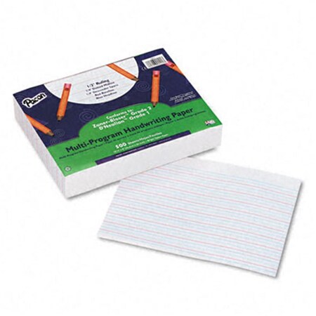 Pacon Multi-Program Handwriting Paper  Grades 1/2  1/2   Rule  White  500 Sheets/Ream PA32643