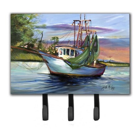 Carolines Treasures Jeannie Shrimp Boat Leash and Key Holder JMK1059TH68