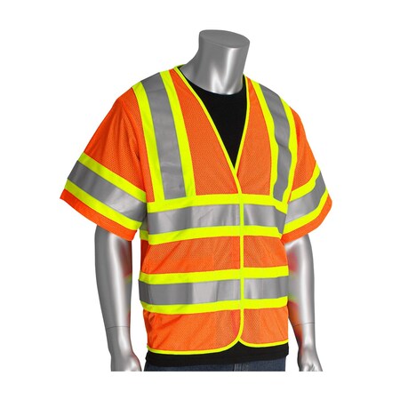 Pip ANSI Type R Class 3 FR Treated Two-Tone Mesh Vest 305-HSVPFROR-4X/5X