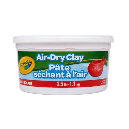 Classroom Creations 2.5 lbs Air Dry Modeling Clay, Red CL3758181