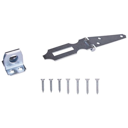 Prosource Safety Hasp, 3 in L, Steel, Zinc, 7/16 in Dia Shackle, Fixed Staple LR-133-BC3L-PS