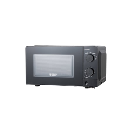 Commercial Chef Countertop Microwave Oven, 0.6 Cu. Ft, Black CHM660B