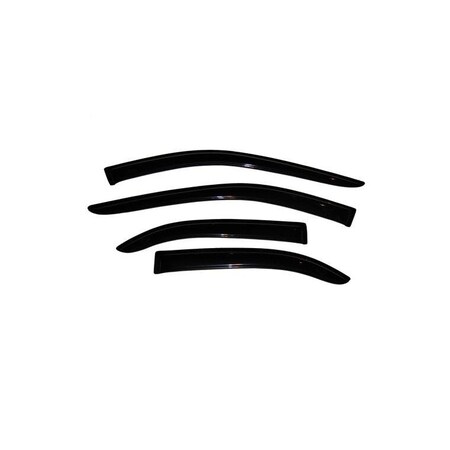 Ventshade Rainguards, Aerodynamic Design, Tape-On, Smoke, Acrylic, Set Of 4 94910