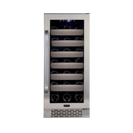 Razoredge Elite 33 Bottle Seamless Stainless Steel Door Single Zone Built-in Wine Refrigerator RA591236