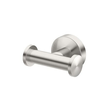 Gatco Glam Double Robe Hook, Satin Nickel 4645A