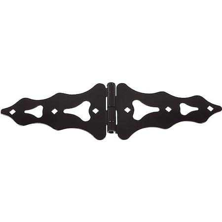 National Hardware Strap Hinge, 5-1/2 in W Frame Leaf, 10 in H Frame Leaf, Steel, Reversible Pin, 40 lb N179-192