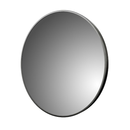 Craft And Main Round Mirror, Framed, 28x28in, Aluminum AM2828-BB