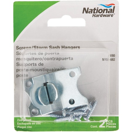 National Hardware Screen & Storm Sash Hanger, 2 Sets N106-682