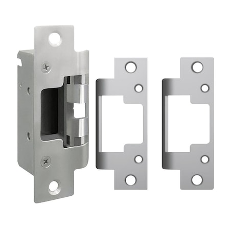 Hes Fail Safe/Fail Secure, Complete 12/24VDC Electric Strike, Latchbolt Monitor, Satin Stainless Steel 8300C-630-LBM