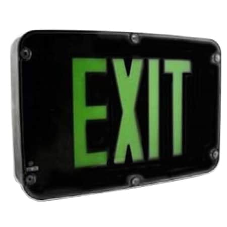 Westgate NEMA 4X RATED LED EXIT SIGN, SINGLE FACE, GREEN BLACK, 3.8W XTN4X-1GB