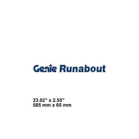 Genie REPLACEMENT DECAL, RUNABOUT 72184