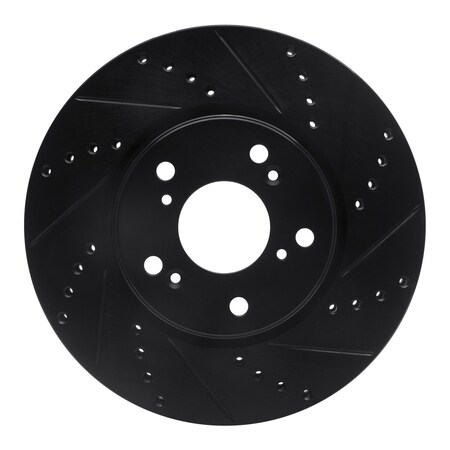 Dynamic Friction Co DFC Brake Rotor - Drilled and Slotted - Black 633-59039R
