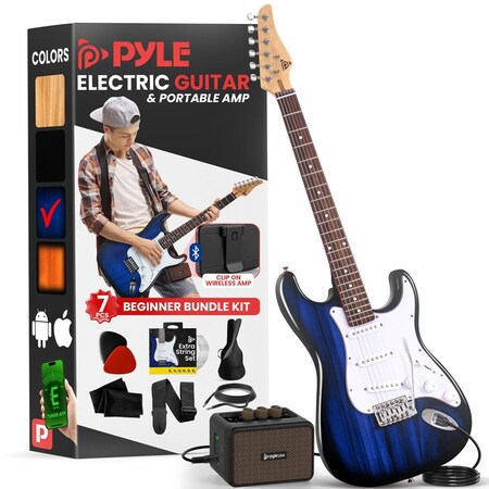 Pyle Electric Guitar and Amp Kit PEGKT400BL