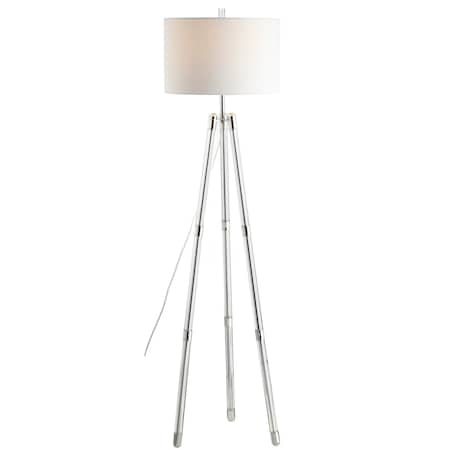 Jonathan Y Arliss 60" Surveyor's Tripod Metal/Crystal LED Floor Lamp, Chrome JYL2081A