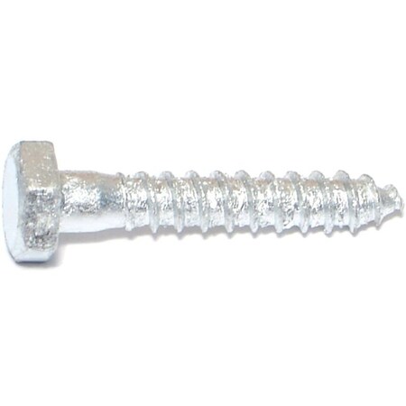 Midwest Fastener Lag Screw, #0, 1-1/2 in, Steel, Galvanized Hex 5556