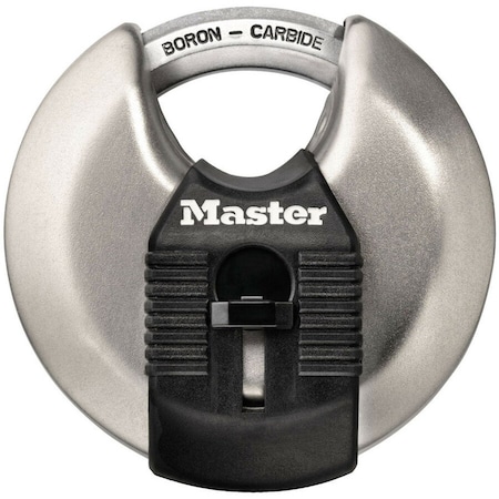 Master Lock Magnum 2-3/4 In. W. Stainless Steel Discus Keyed Different Padlock M40XD