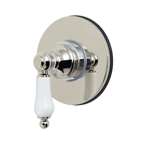 Kingston Brass Single-Handle Six-Way Diverter Valve with Round Trim Kit, Polished Nickel KS4036PL