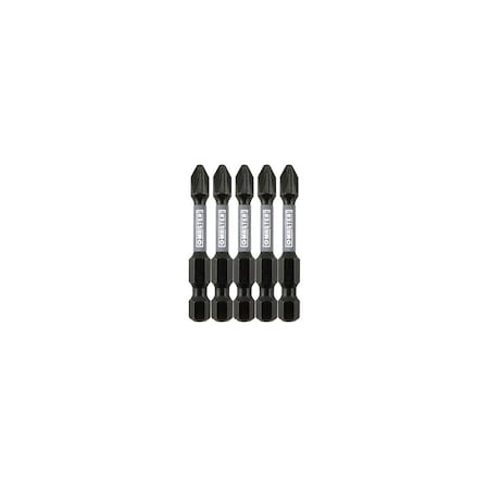 Master Mechanic Impact Power Bit, Phillips #2, 2 In, 5PK 255385