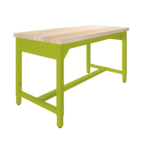 Diversified Spaces Lab Workbench, 16 ga Steel Frame, 96 in W, Lime AMS96305L