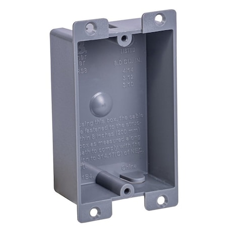 Gardner Bender Box 1Gng Pvc Rect 8Cuin BOX-RS8