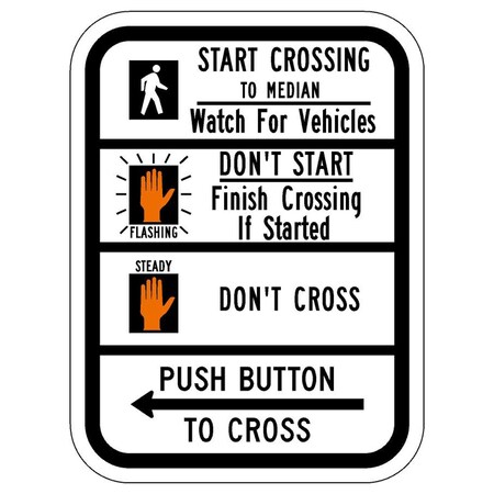 Sign Solutions Usa Traffic Sign, 9 in Width, Aluminum Sign, Vertical Rectangle DUS12HWT0912R10-3dL