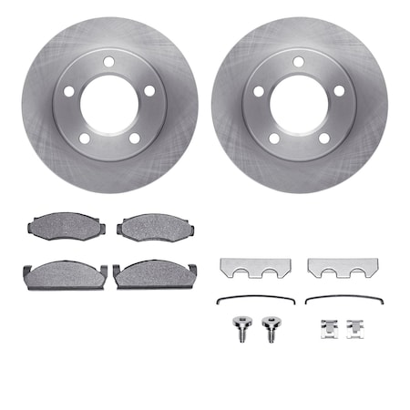 Dynamic Friction Co DFC Brake Rotor- Heavy Duty Brake Pad includes Hardware 6412-42057
