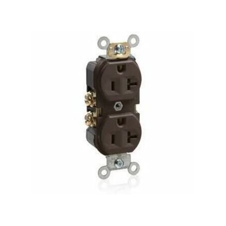 Leviton Commercial Grade Duplex Receptacle, 20 Amp, 125 Volt BR20