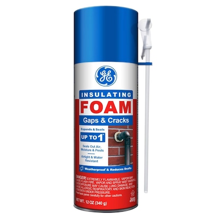 Ge Yellow Foam Gaps and Cracks Insulating Sealant 12 oz 2951819