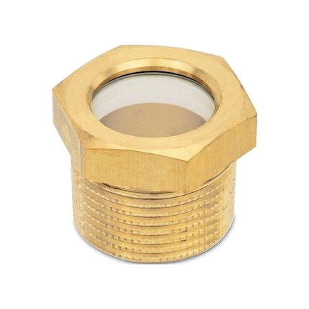 Jw Winco Sight Glass, Brass, 36 mm Hex Thick 1CTK8