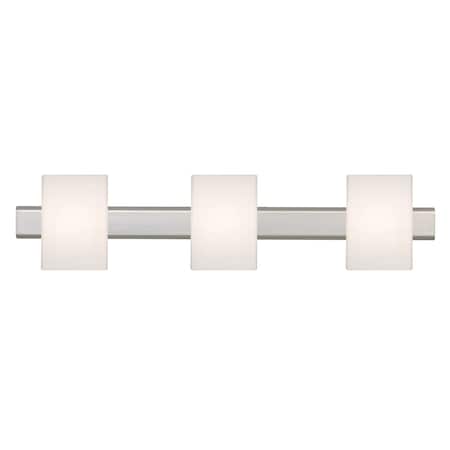 Besa Lighting Tito Vanity, Opal Matte, Satin Nickel Finish, 3x60W Halogen 3SW-TITO07-SN