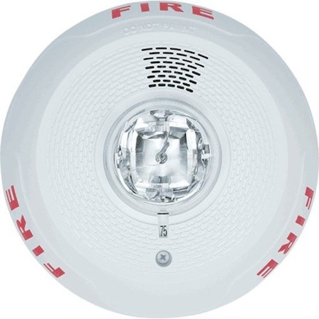 System Sensor Horn Strobe, Marked Fire, Wall or Ceiling PC4WL