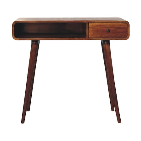 Homeroots 35" Brown Solid Wood Writing Desk 723445