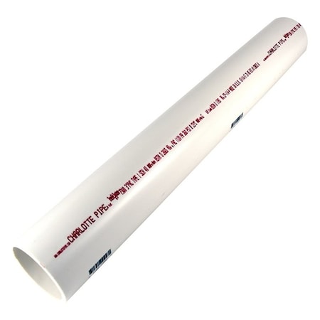 Genova Charlotte Pipe Cut Pipe, 3 in, 2 ft L, SCH 40 Schedule, PVC, White PVC 07300 0200