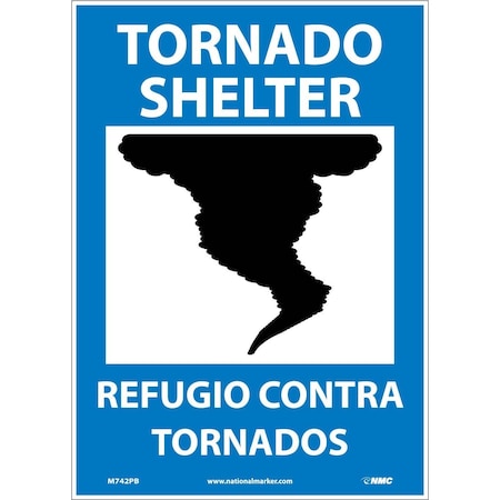 Nmc Tornado Shelter Sign - Bilingual M742PB