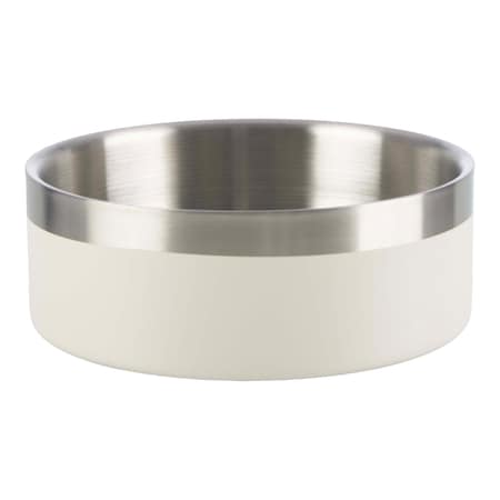 Petmaker Set of 2 Stainless Steel Dog Bowls 32oz Double Wall Insulated Non Slip Metal for Small-Medium Pets PET6424