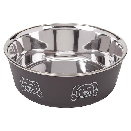 Proselect Espresso Stainless Steel 15 oz Pet Bowl For Dogs ZW8006 25 12