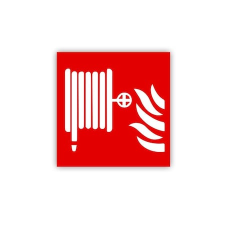 Creative Safety Supply Fire Hose Symbol Label, 2in x 2in PPL10139-2